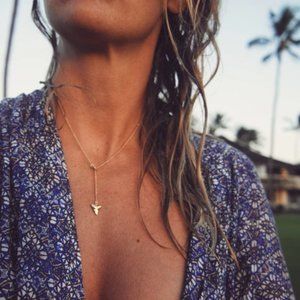 Long Lost Jewelry Shark Tooth lariat necklace